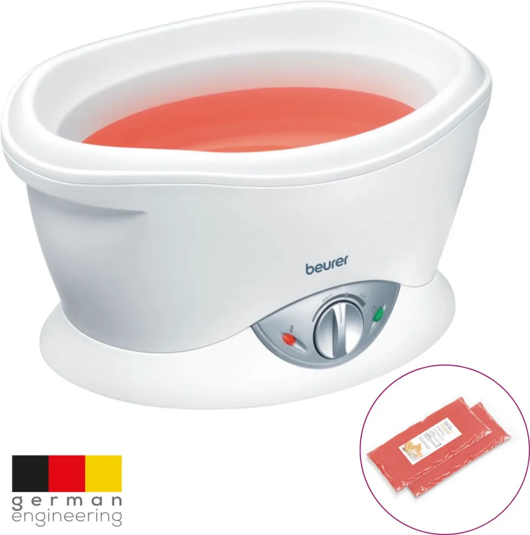 Beurer MP 70 Paraffinebad - 2x450g Wax + 30 Folies - Wit/Zilver