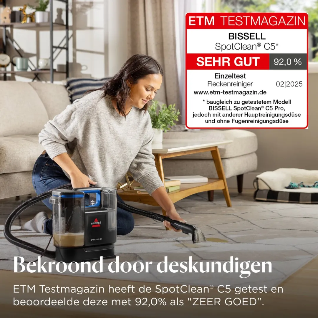 BISSELL SpotClean C5 Select 3928N Vlekkenreiniger - 400W - 1.7L - afbeelding 6 van 6