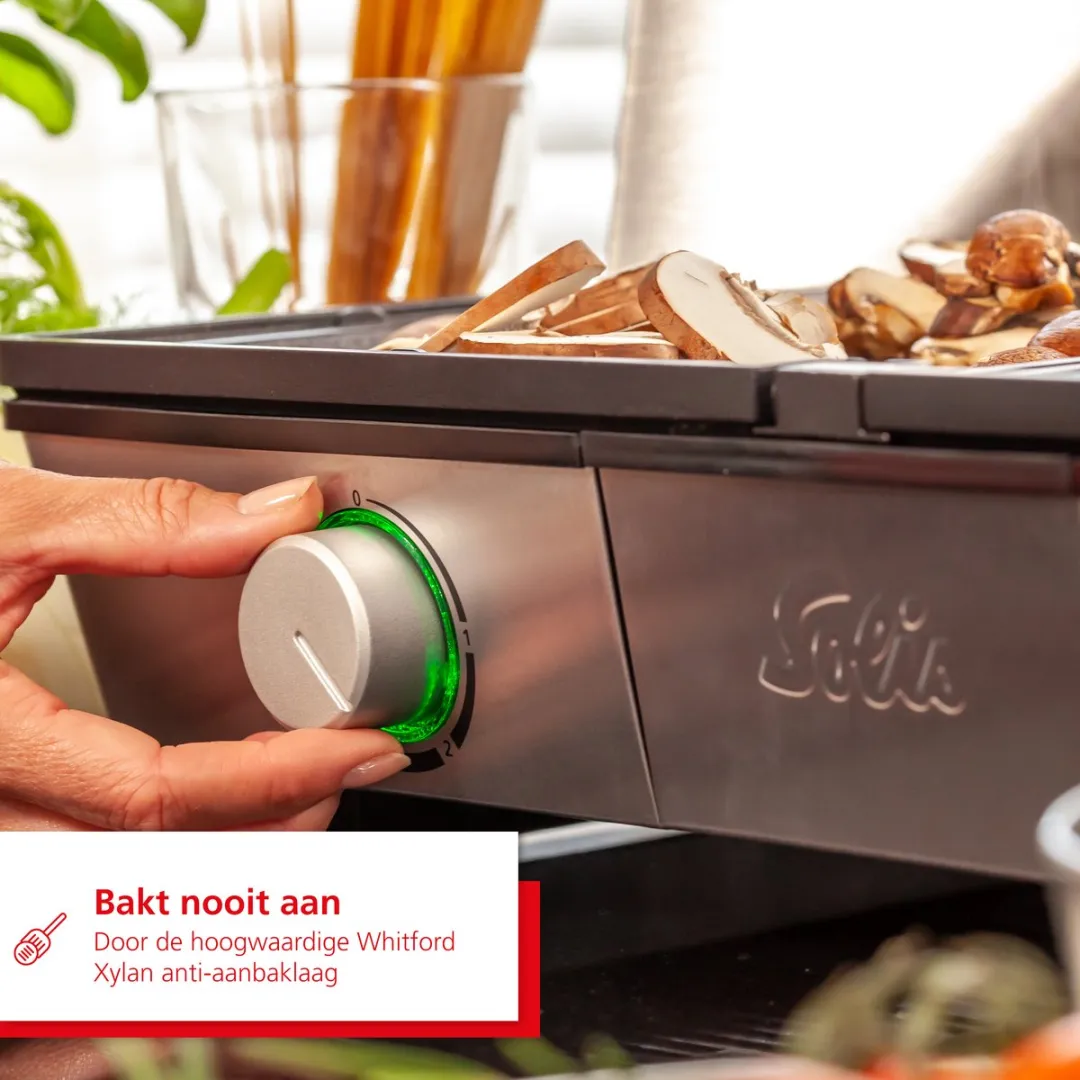 Solis Deli Grill 7951 Grillapparaat 2200W - 2 Platen - Zilver/Zwart