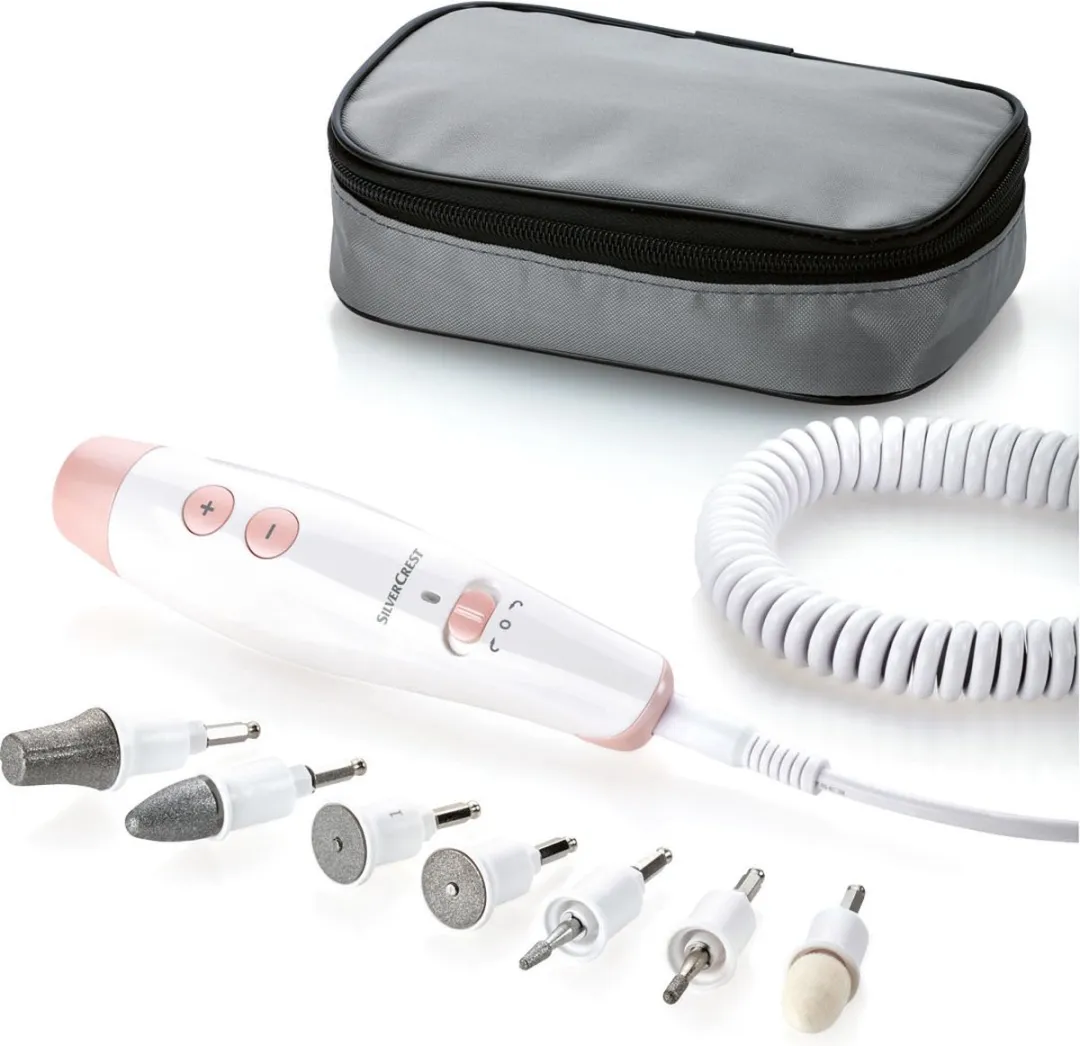 Silvercrest Manicure Pedicure Set Lichtroze - 7 Opzetstukken