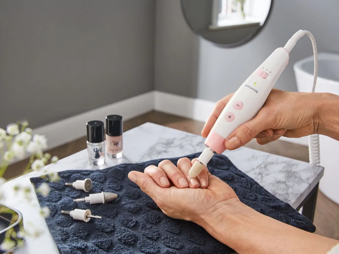 Silvercrest Manicure Pedicure Set Lichtroze - 7 Opzetstukken