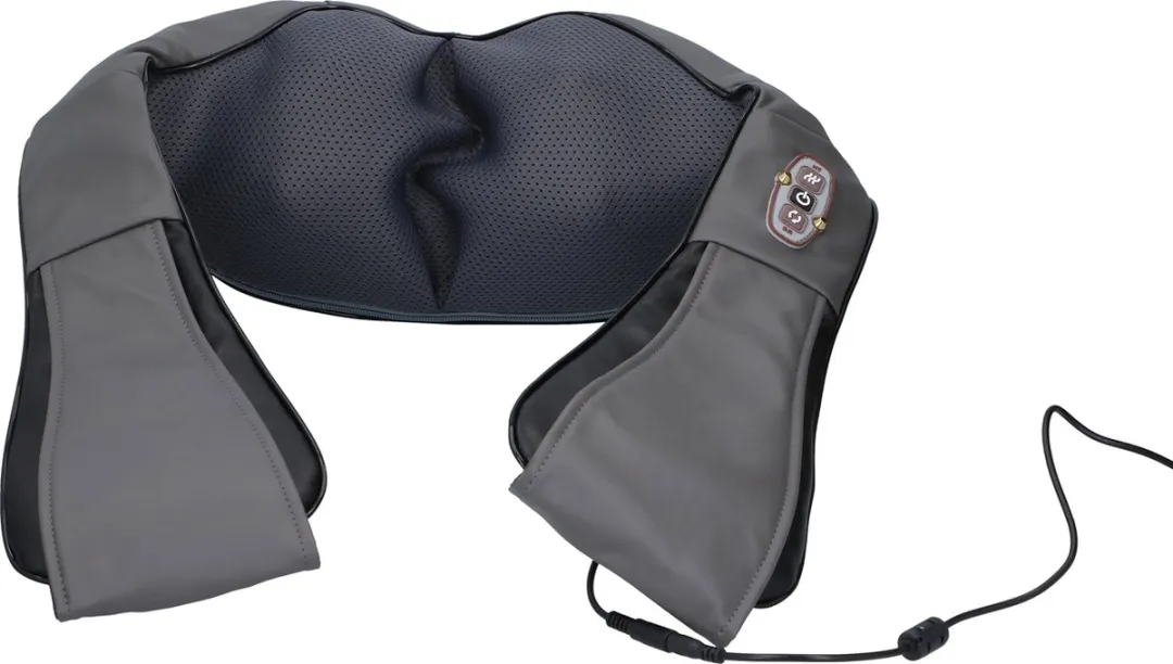Grundig Elektrisch Shiatsu Massagekussen - Nek/Rug - 8 Knoppen - Warmtefunctie - Grijs