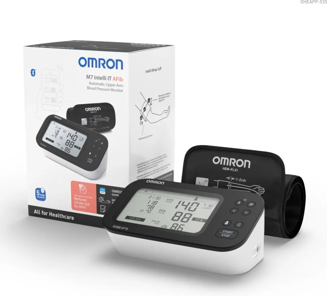 Omron M7 Intelli IT AFIB Bloeddrukmeter HEM-7380T1-EBK - 2 Gebruikers