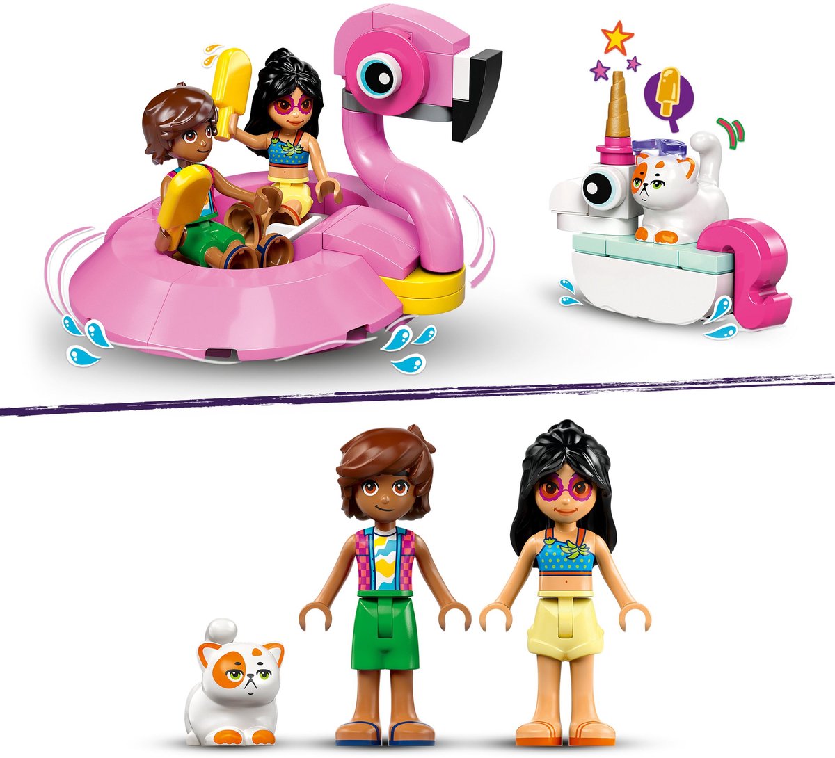 LEGO Friends Zwembadfeestje met Flamingo en Eenhoorn Speelgoed - 42658