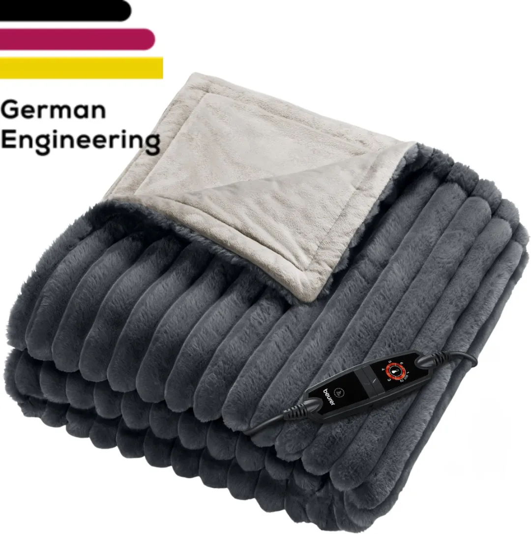 Beurer Premium Elektrische Deken 110W 180x130cm - Grijs
