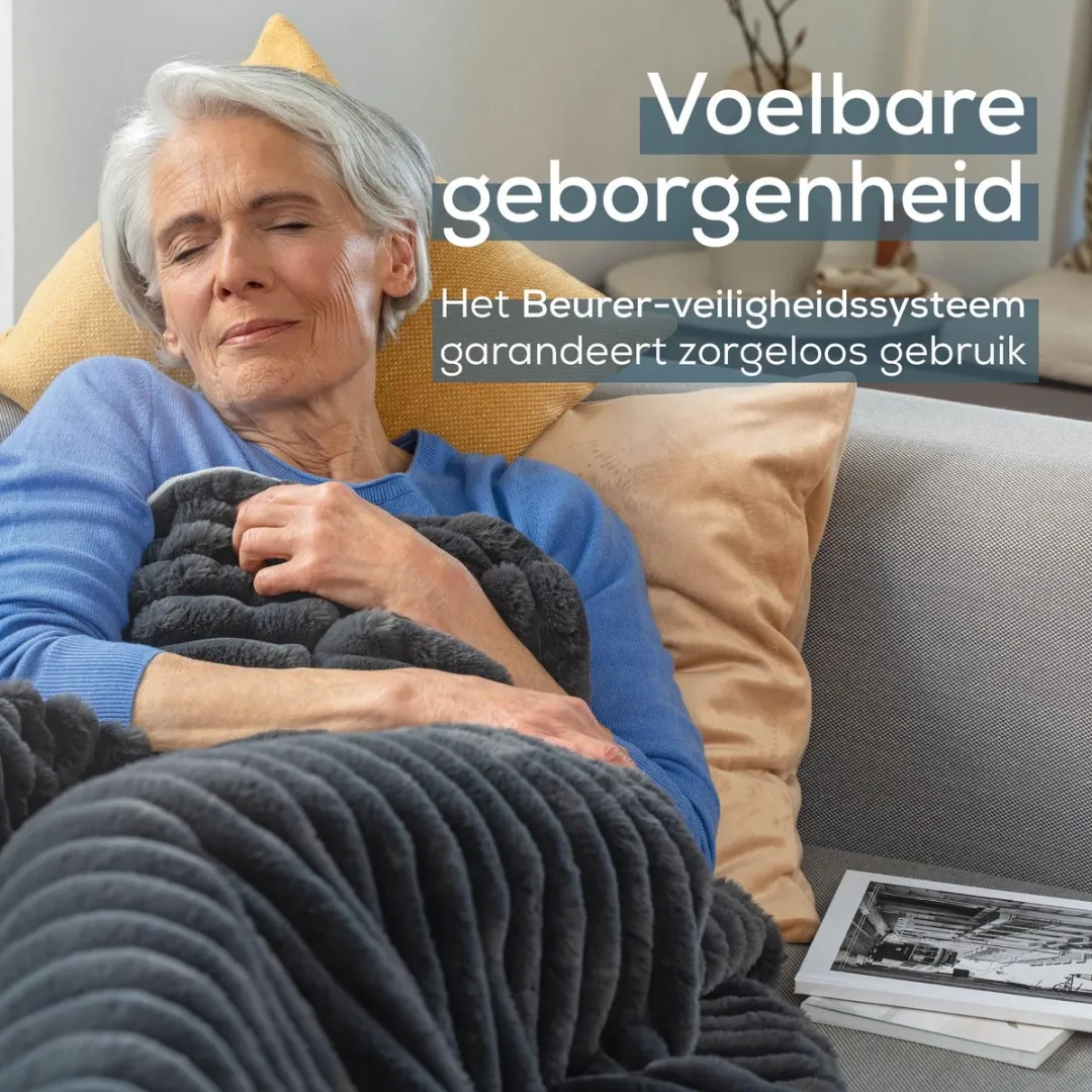 Beurer Premium Elektrische Deken 110W 180x130cm - Grijs - afbeelding 6 van 6