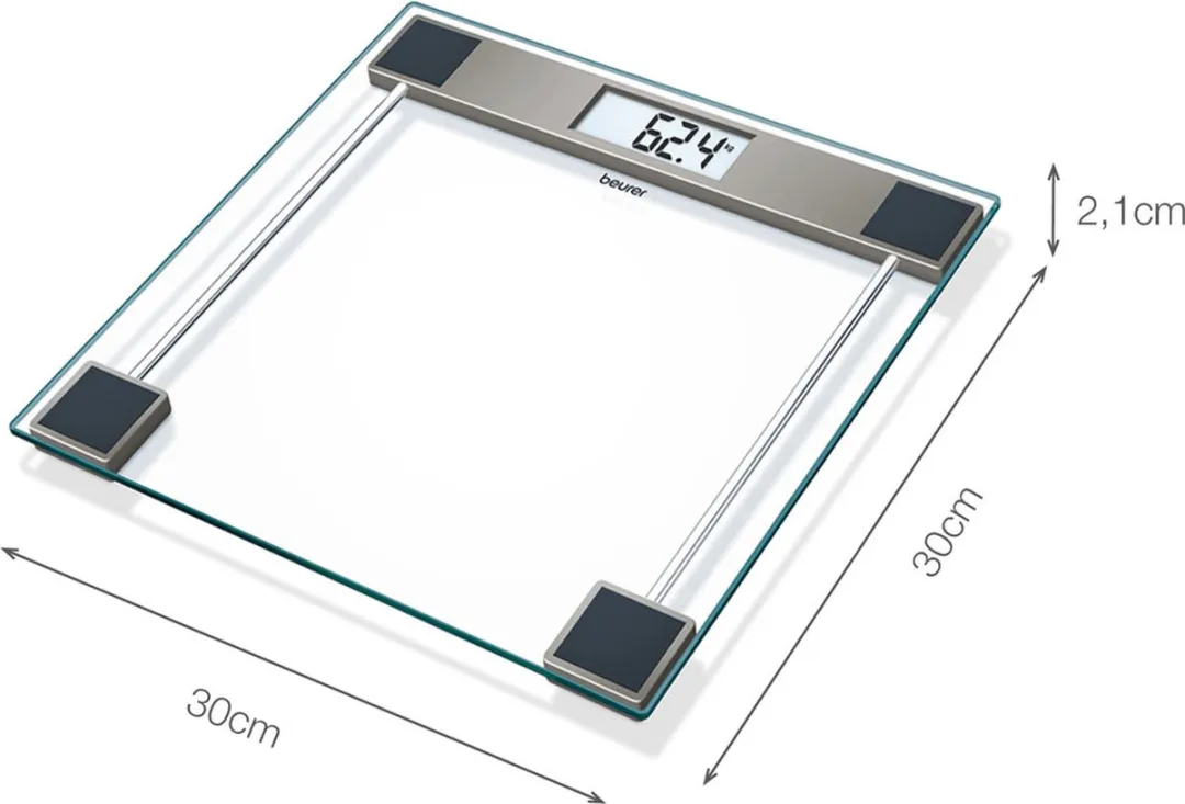 Beurer GS 11 Personenweegschaal - Digitaal 150kg - Transparant Glas