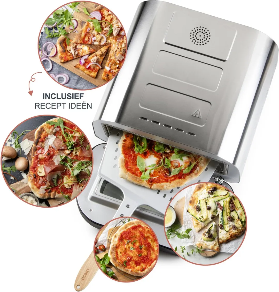 Domo Pizza Genius DO9289PZ Elektrische Pizza Oven - 32cm - 1700W - RVS - afbeelding 6 van 6