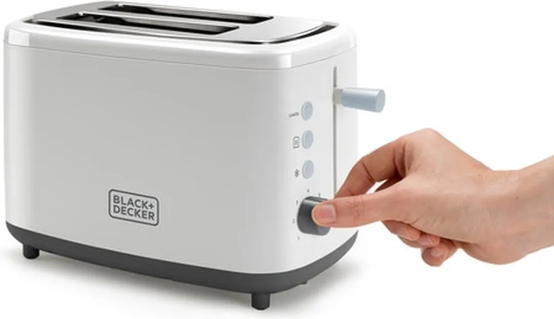 BLACK+DECKER BXTOA820E Broodrooster 2 Sneden 820W - Wit