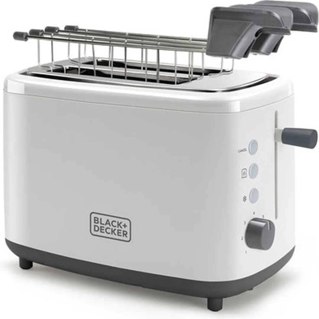 BLACK+DECKER BXTOA820E Broodrooster 2 Sneden 820W - Wit