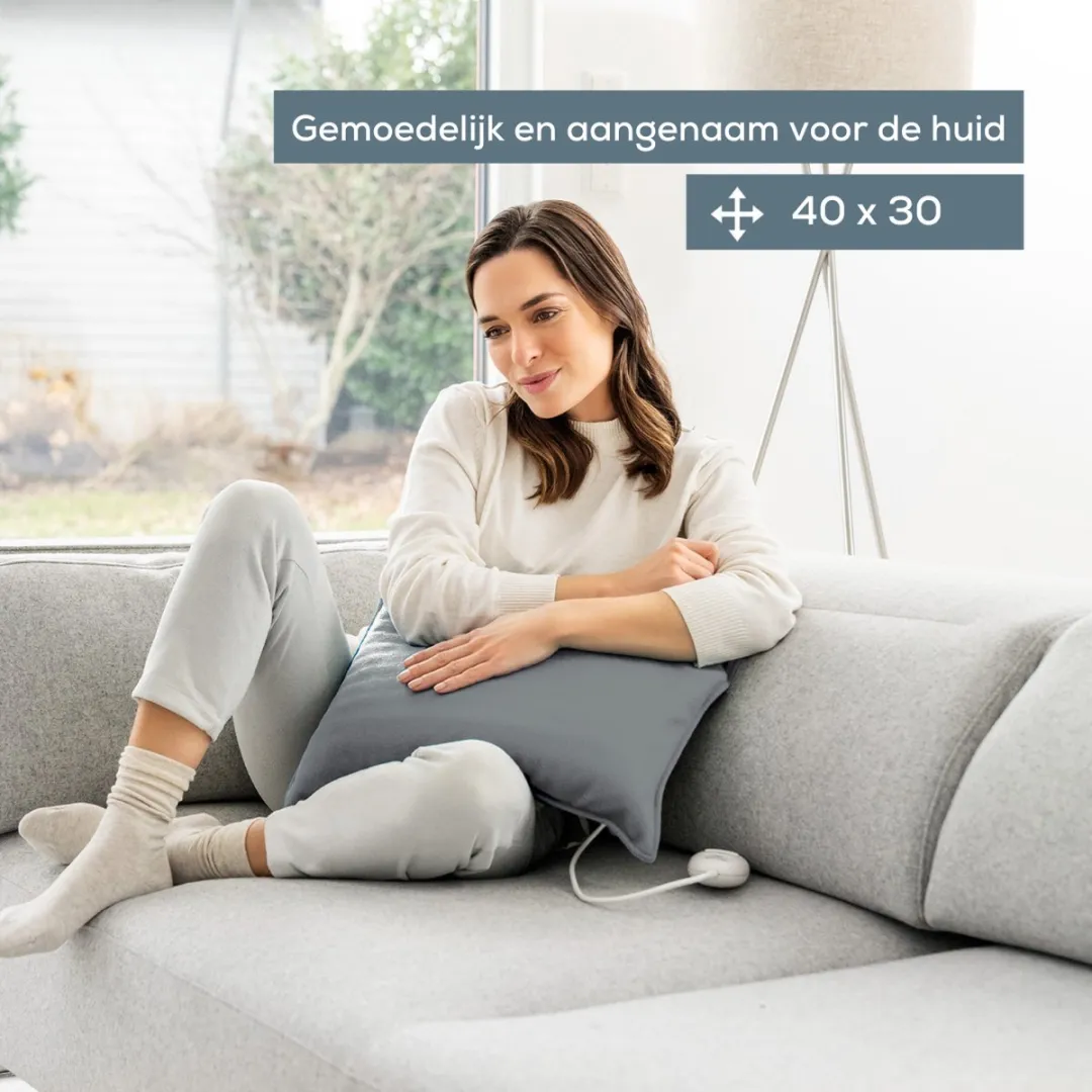 Beurer HK 48 Cosy Grey Warmtekussen 40x30cm - 3 standen
