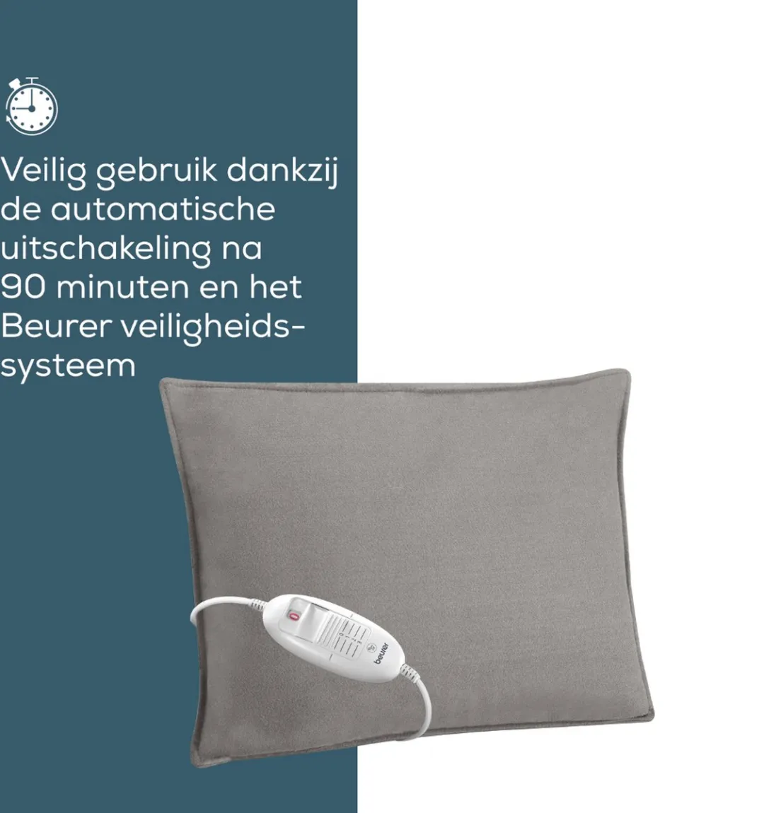 Beurer HK 48 Cosy Grey Warmtekussen 40x30cm - 3 standen