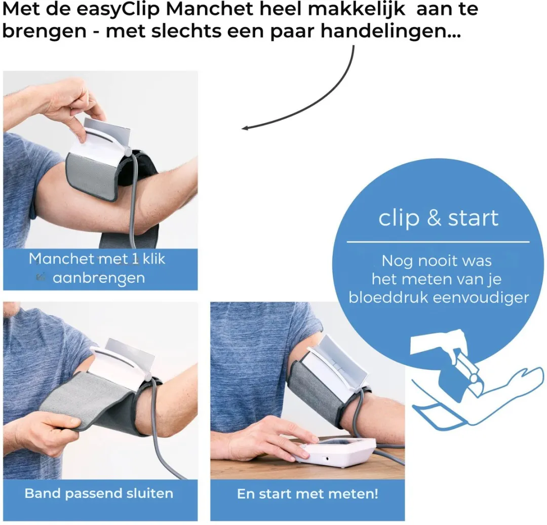 Beurer BM 51 Bloeddrukmeter - 2 Gebruikers - EasyClip Manchet 22-42cm