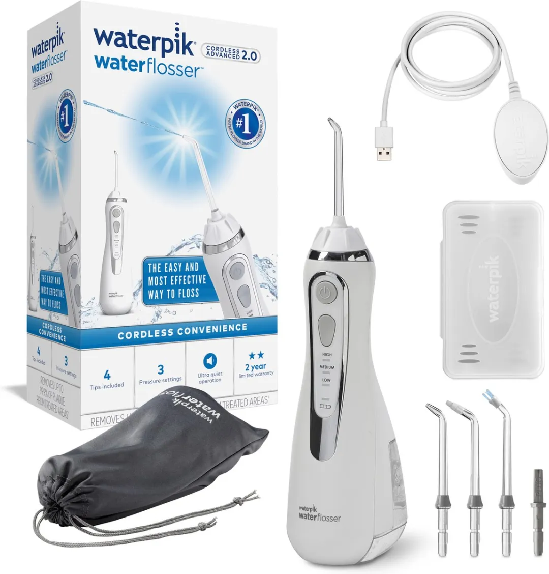 Waterpik WP-580 Draadloze Waterflosser - 200ml - 3 Snelheden - Wit