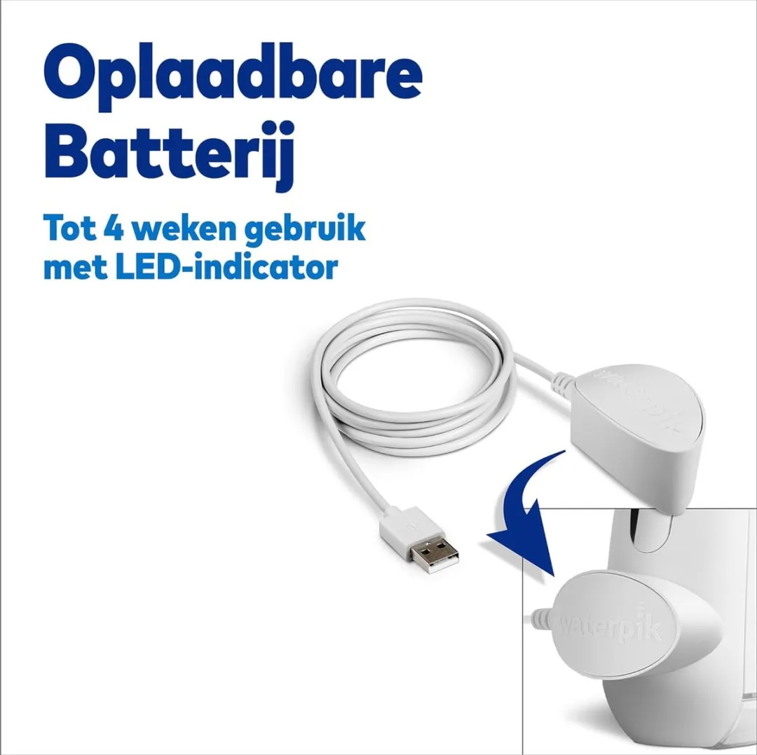 Waterpik WP-580 Draadloze Waterflosser - 200ml - 3 Snelheden - Wit