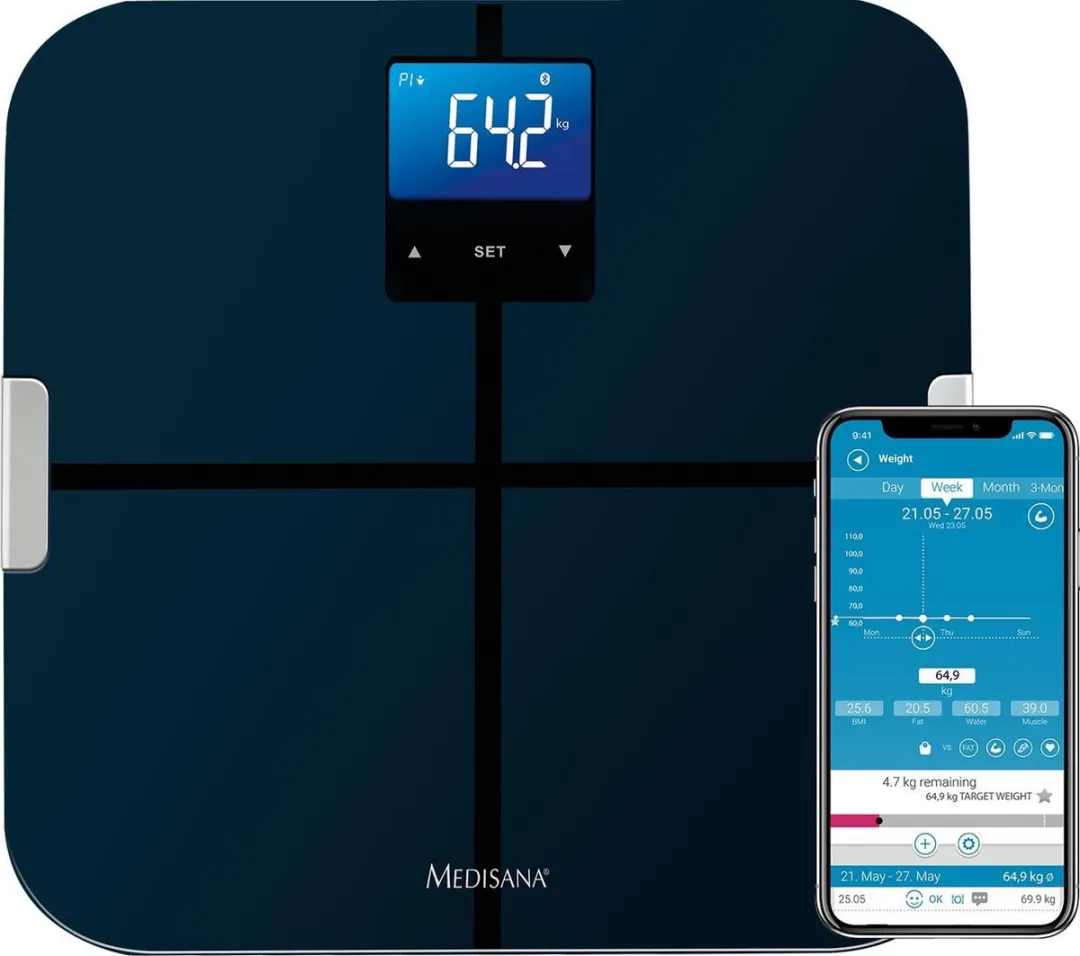 Medisana BS 440 Connect Lichaamsanalyseweegschaal - 180 kg - Zwart