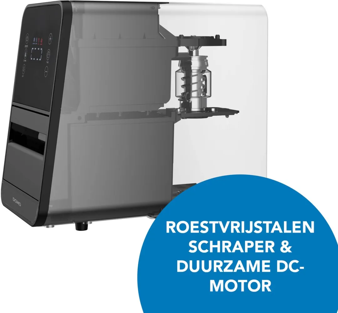 Domo DO9286IB Nugget IJsblokjesmachine - 15kg/24u - Grijs/Zwart