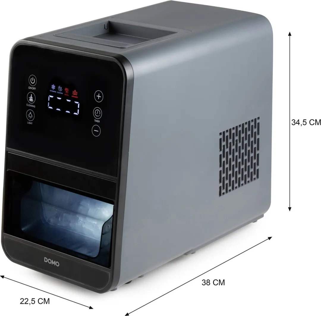 Domo DO9286IB Nugget IJsblokjesmachine - 15kg/24u - Grijs/Zwart - afbeelding 6 van 6