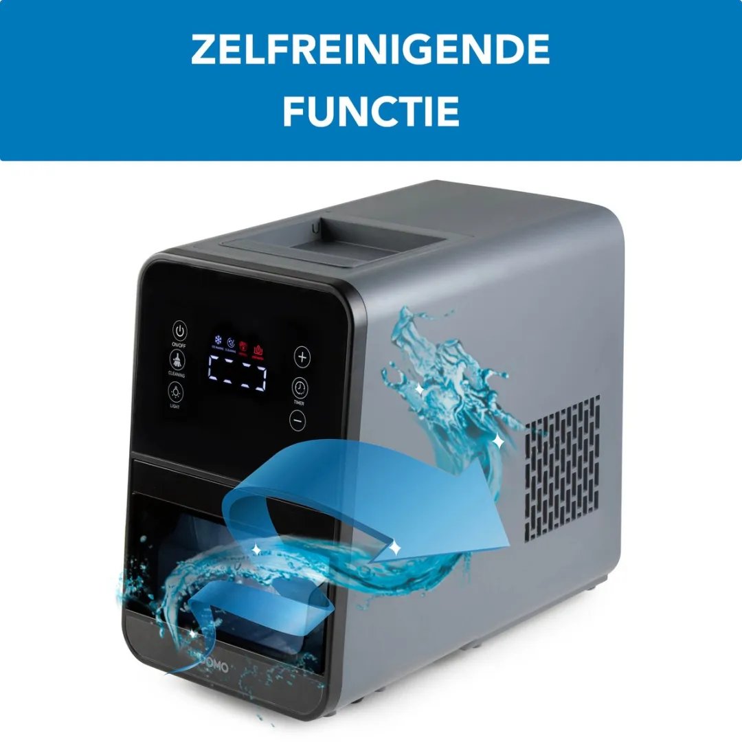 Domo DO9286IB Nugget IJsblokjesmachine - 15kg/24u - Grijs/Zwart