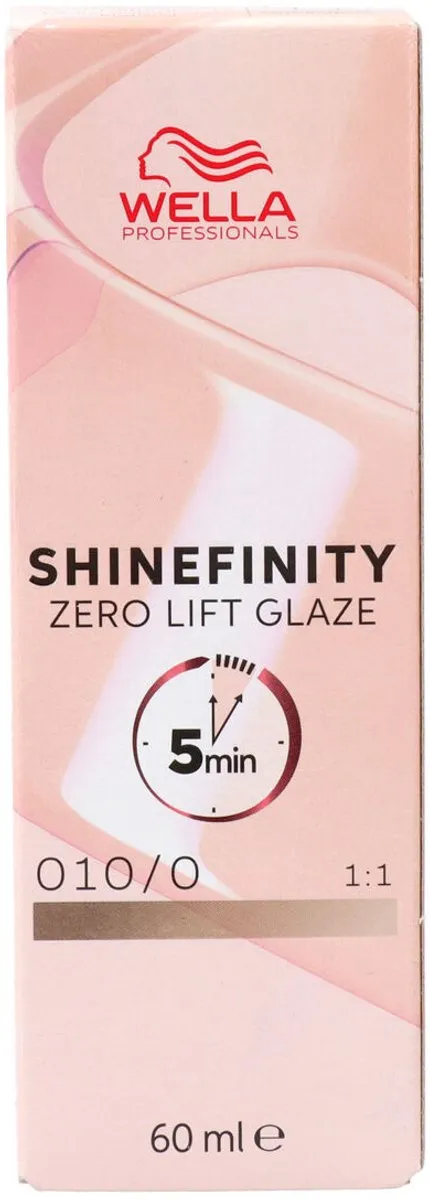 Wella Shinefinity Color Nº 010/0 Permanente Kleur 60ml