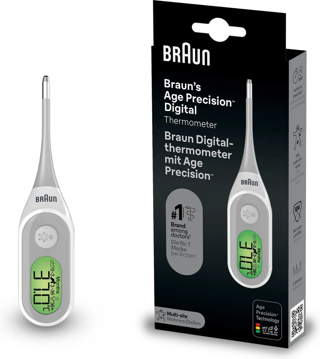 Braun PRT2000 Digitale Lichaamsthermometer - Multicolor