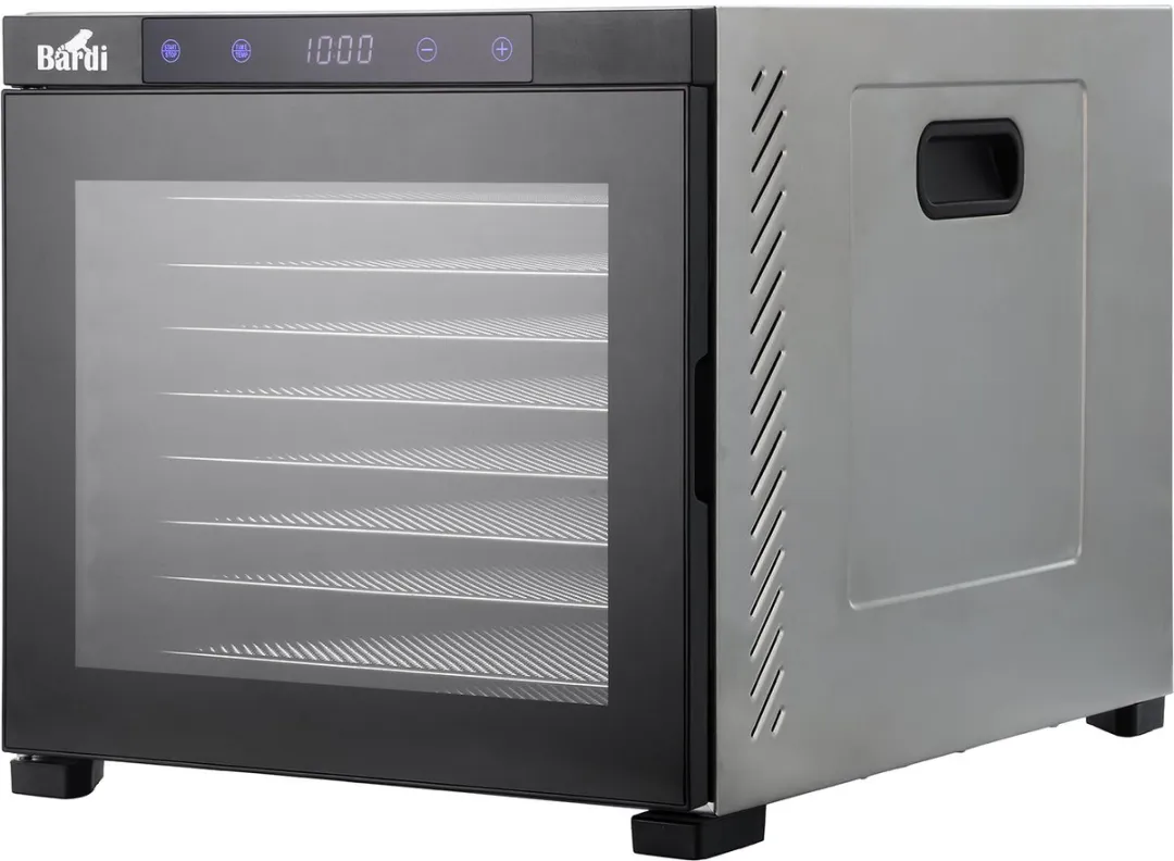 Bardi Professionele Voedseldroger 50378 - 10 Lagen - 1000W - 8 Programma's