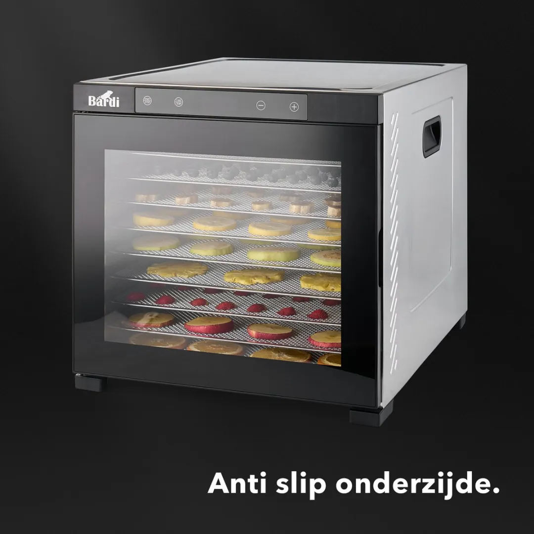Bardi Professionele Voedseldroger 50378 - 10 Lagen - 1000W - 8 Programma's