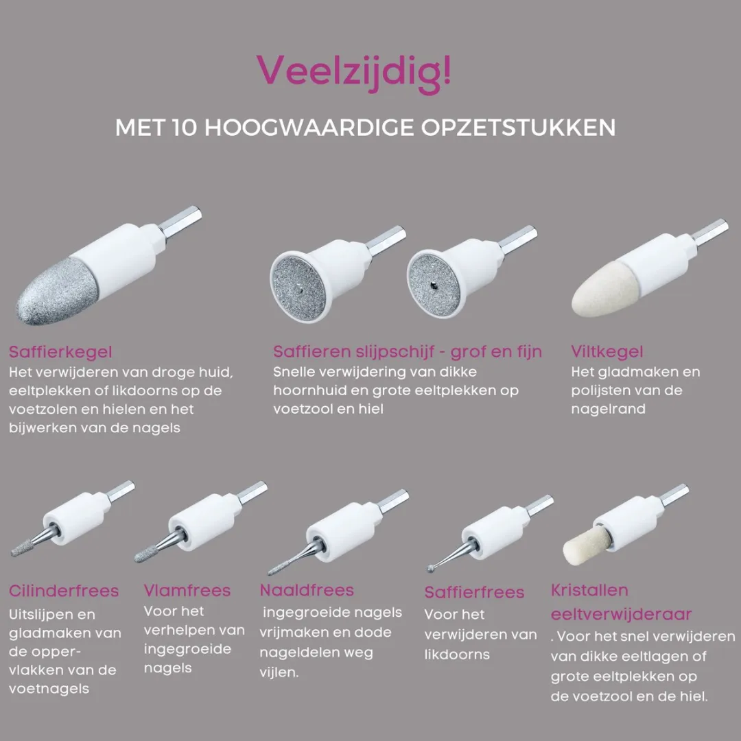 Beurer MP 84 Nagelvijl Premium - 10 Opzetstukken - Draadloos - Turquoise - afbeelding 6 van 6