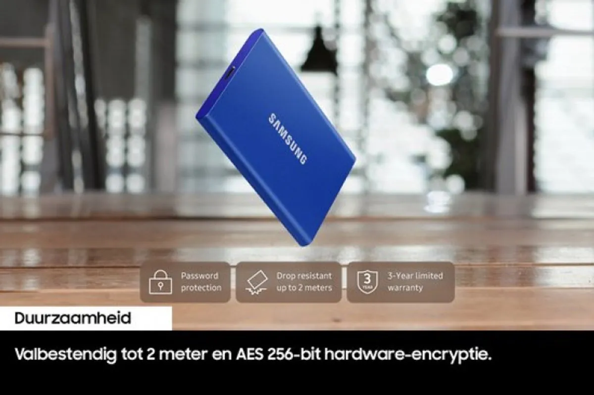 Samsung T7 Resurrected Externe SSD 1TB - Grijs