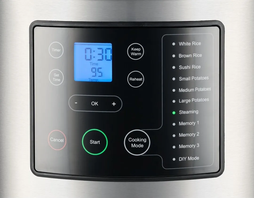 Solis 8161 Rijst- en Aardappelkoker 5L - 860W - 7 Programma's - Zilver