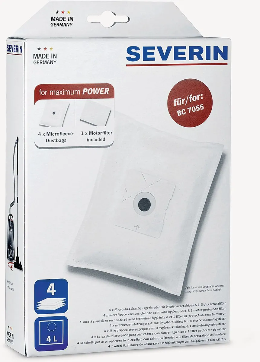 Severin SB 7219 Stofzuigerzakken - 20 Stuks - afbeelding 5 van 6