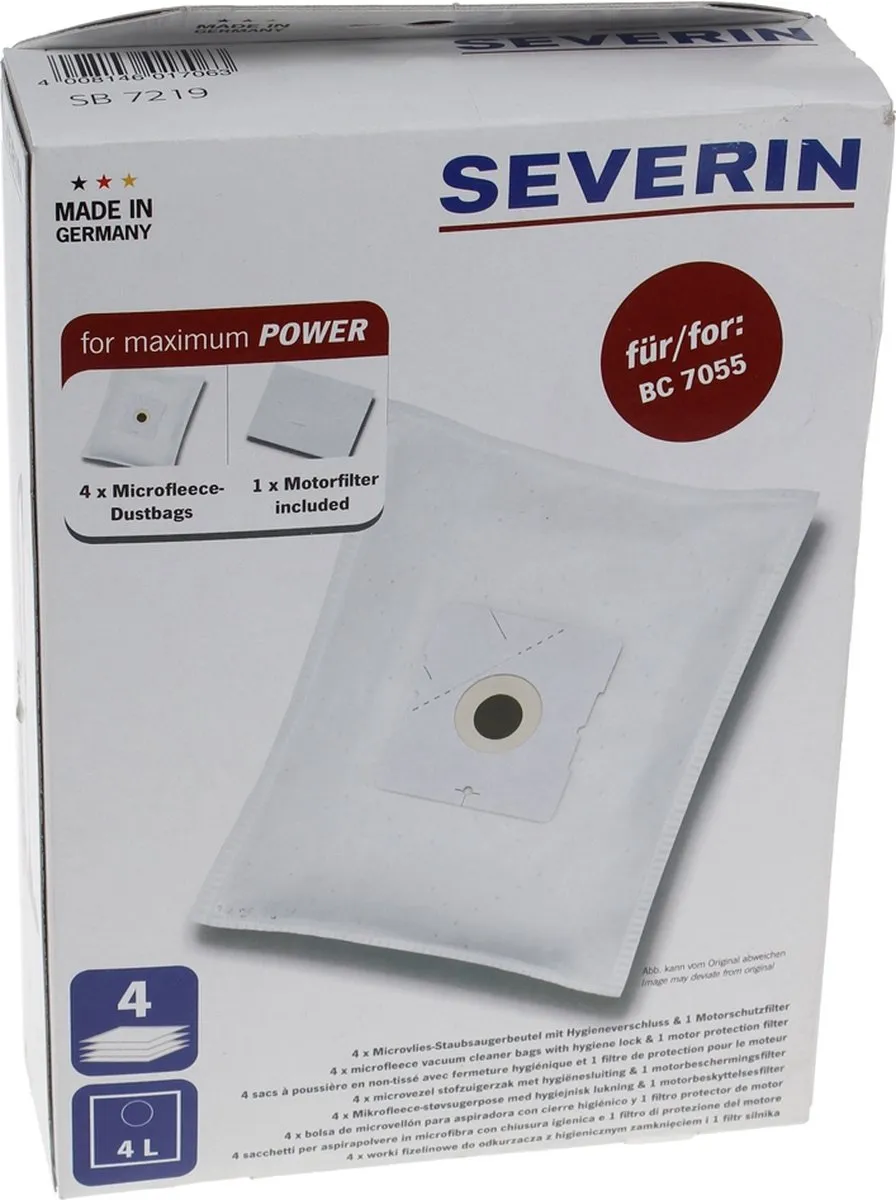 Severin SB 7219 Stofzuigerzakken - 20 Stuks - afbeelding 4 van 6