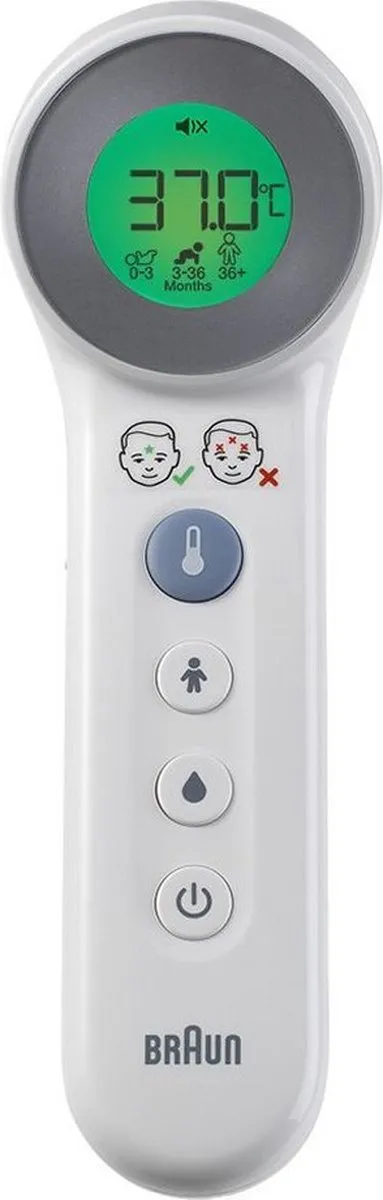 Braun 3-in-1 BNT400 No-Touch Koortsthermometer - Infrarood - Zwart