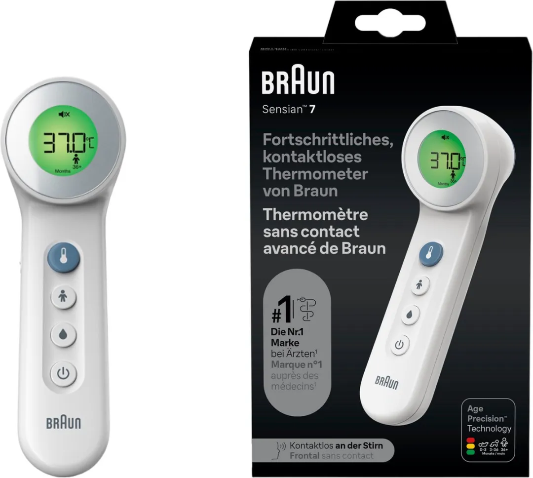 Braun 3-in-1 BNT400 No-Touch Koortsthermometer - Infrarood - Zwart