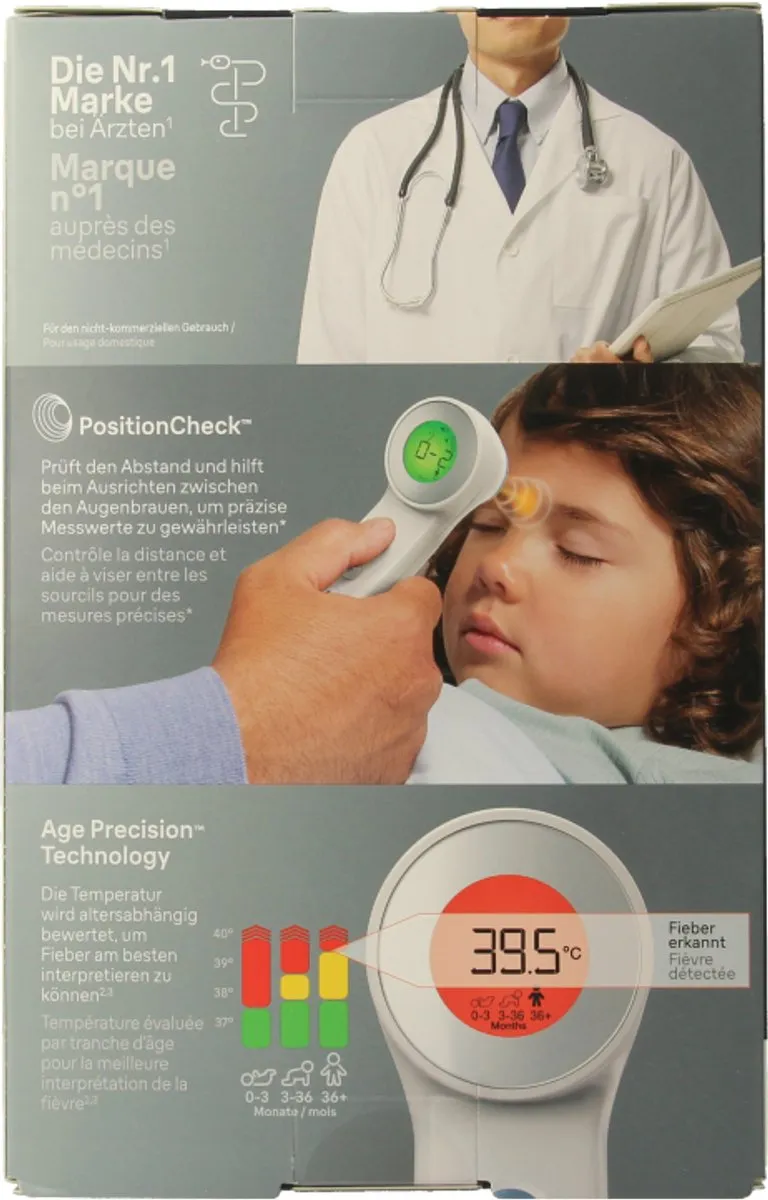 Braun 3-in-1 BNT400 No-Touch Koortsthermometer - Infrarood - Zwart - afbeelding 6 van 6