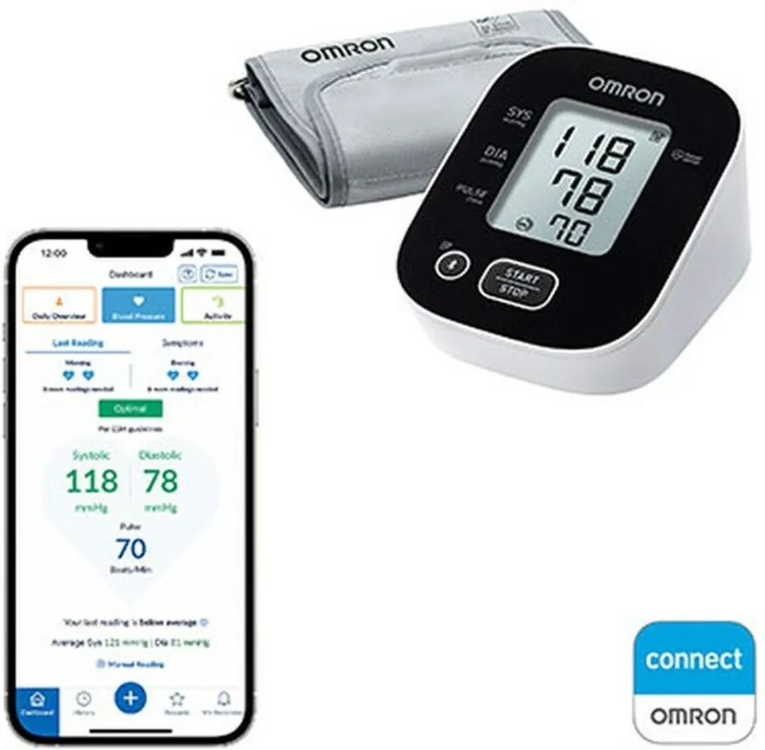 Omron M2 Intelli IT Bovenarmbloeddrukmeter - Zwart/Wit