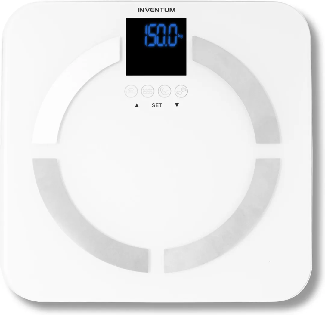 Inventum PW720BG Personenweegschaal - Digitaal 8 Gebruikers - 150kg - Wit