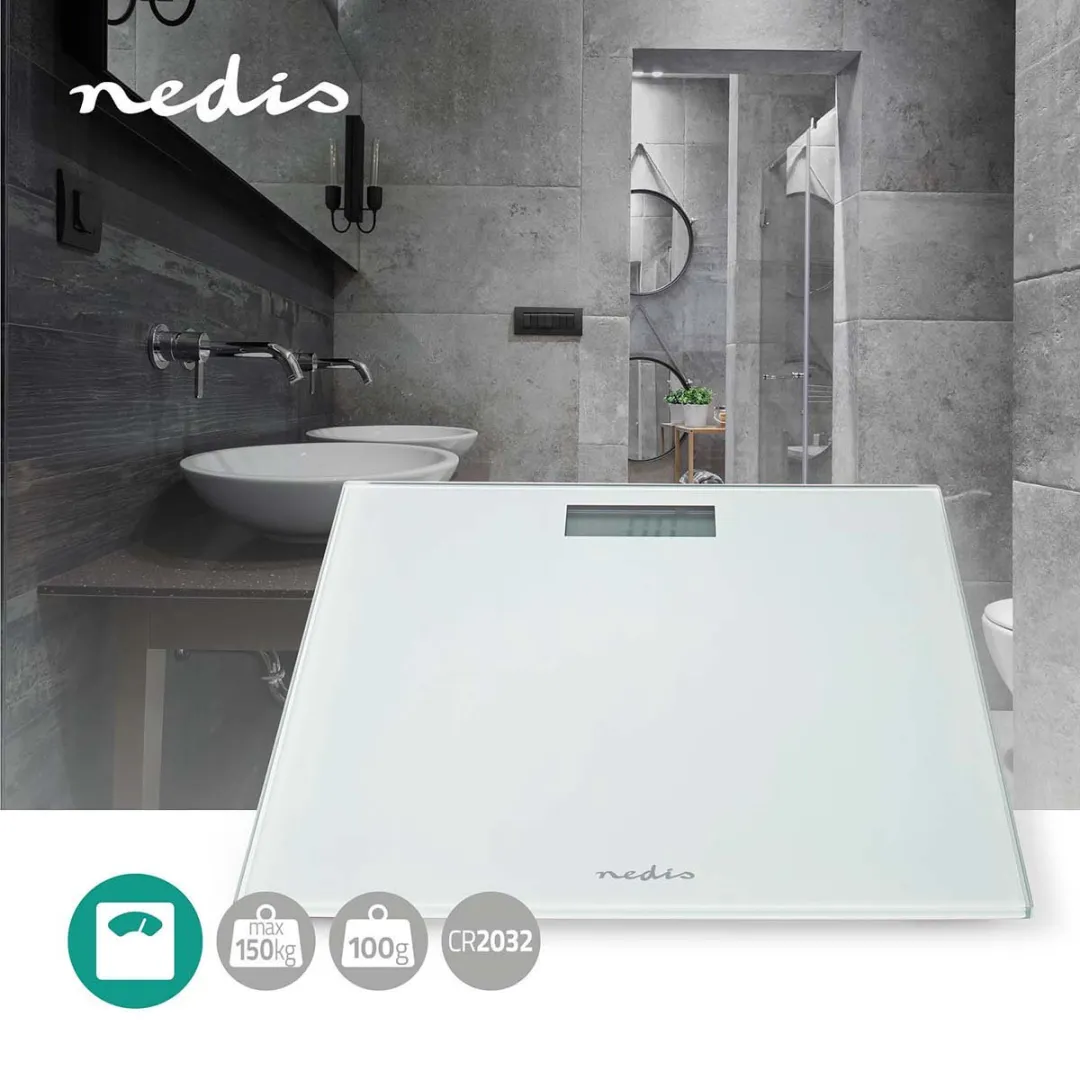 Nedis Personenweegschaal Digitaal 150kg - Wit