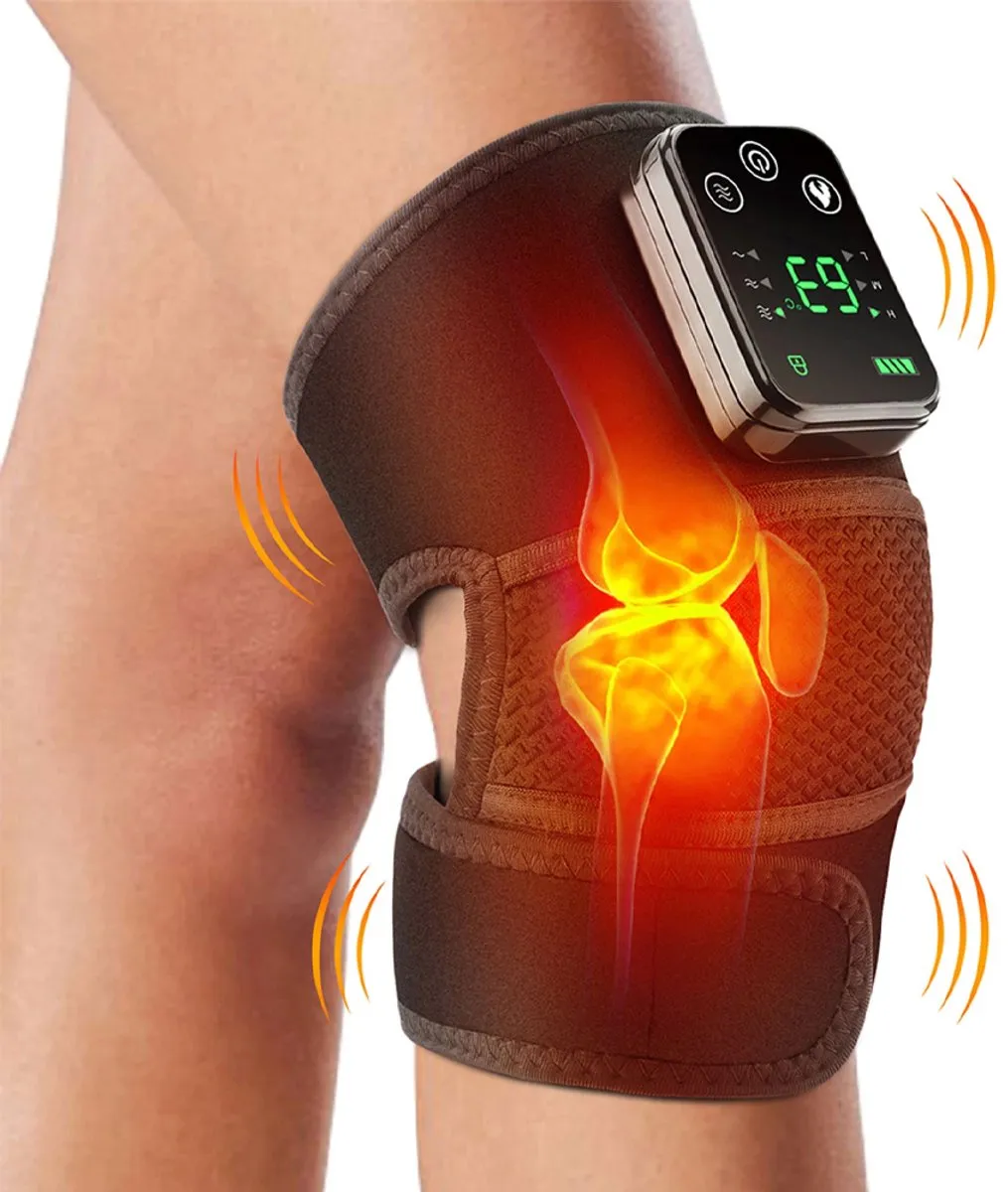 RedParrot Verwarmde Knie Massage - 20 Warmtestanden - Zwart