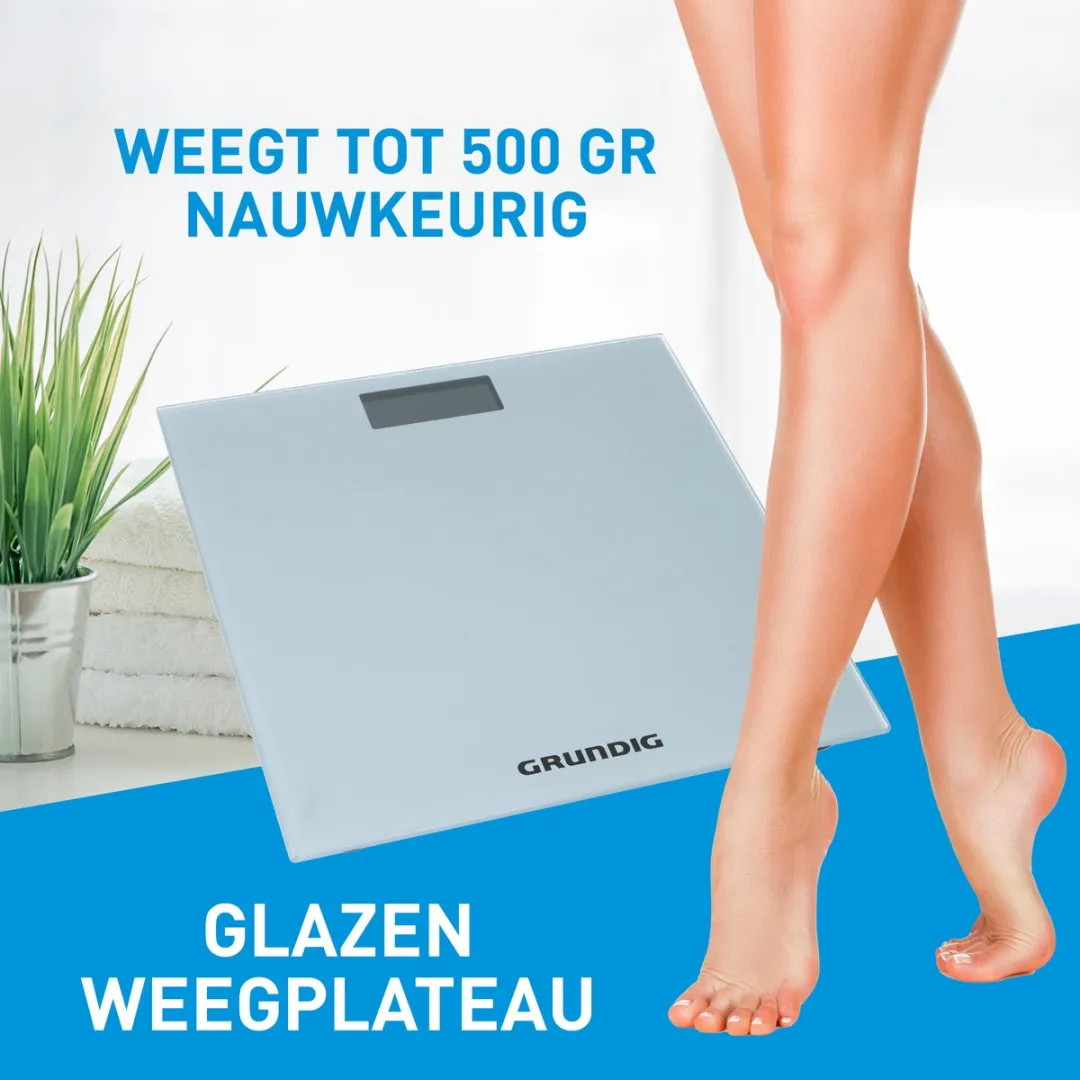 Grundig Personenweegschaal 180kg - Digitaal Display - Zwart