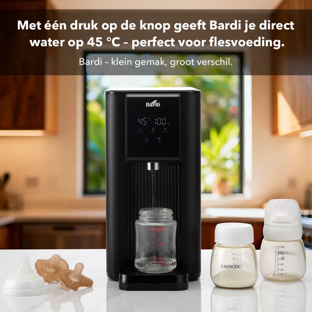 Bardi Heetwaterdispenser 2,6L - 6 Temperaturen - 2600W - Zwart