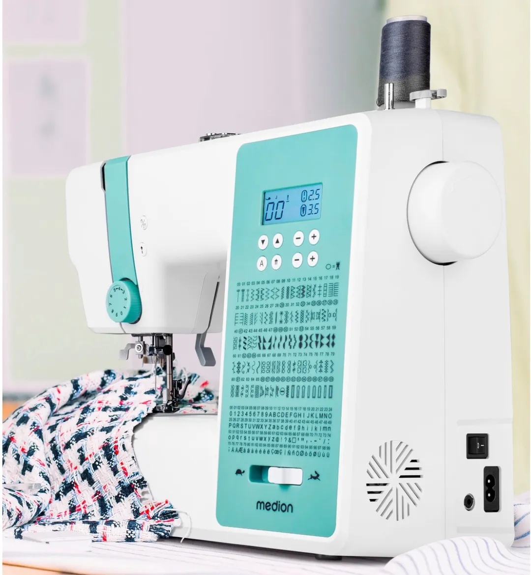 Medion SD36 Naaimachine - 270 Patroon Turkoois