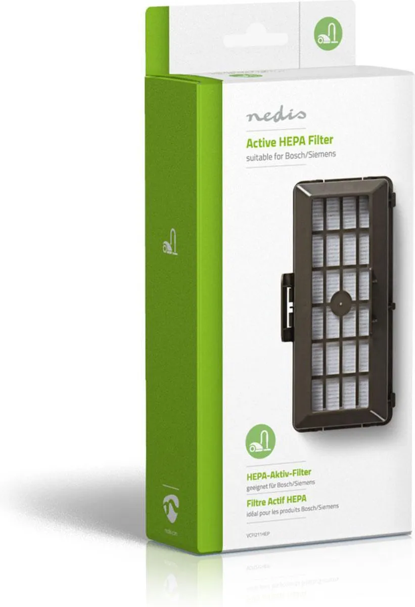 Nedis HEPA VCFI211HEP Vervangingsfilter - Wit/Zwart