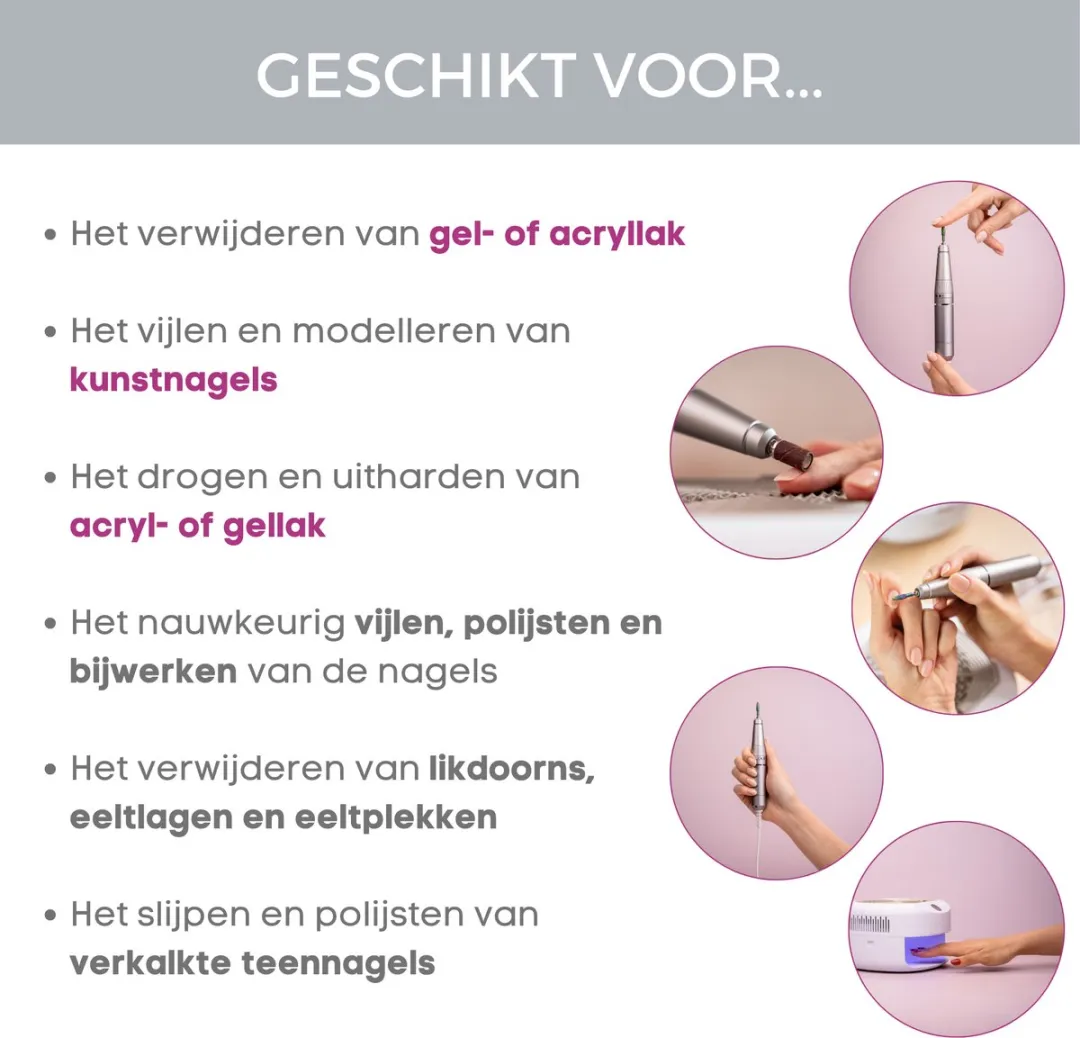 Beurer MP 200 StudioNails Pro Nagelvijlset - 26.000 RPM - 9 Opzetstukken - UV Lamp