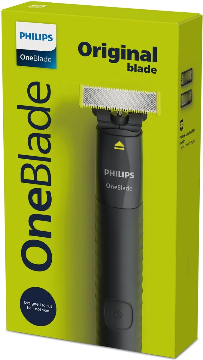 Philips OneBlade QP1424/10 Trimmer & Scheerapparaat - Houtskool - 2 Opzetkammen