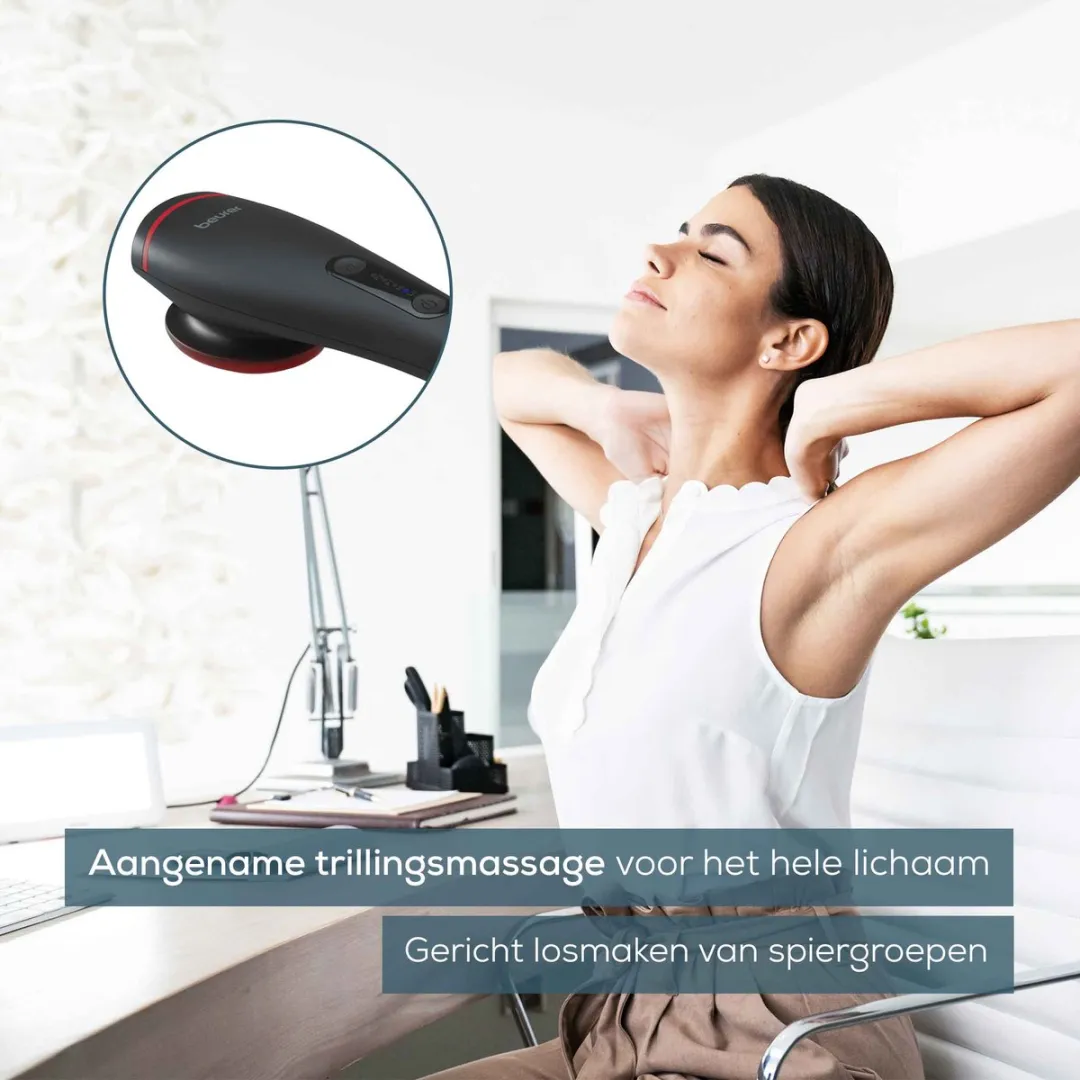 Beurer MG 24 Massageapparaat - Warmtefunctie - 3 Opzetstukken - 2 Intensiteiten