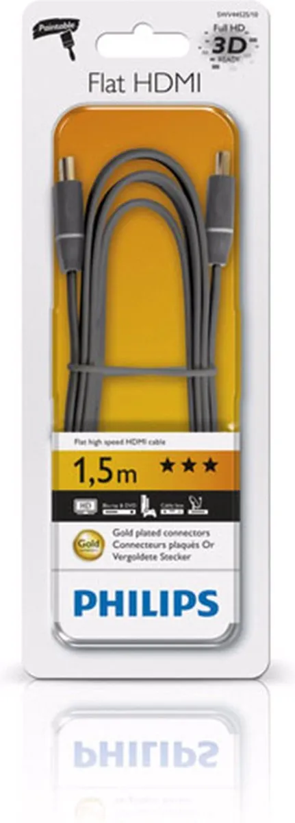 Philips SWV4452S HDMI Kabel 1.5m - Grijs