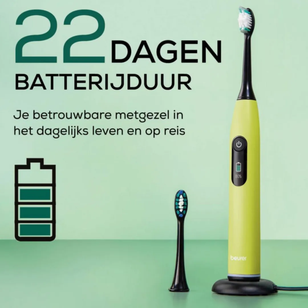 Beurer SC 50 Sonische Tandenborstel - Splashy Lemon - 2 Opzetborstels
