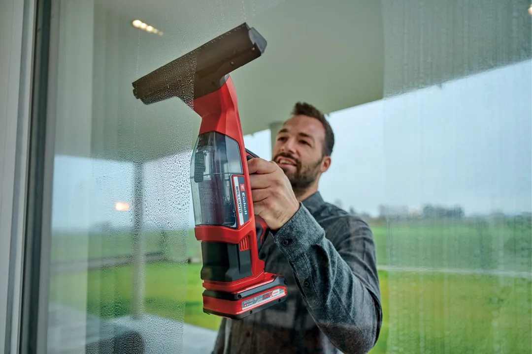 Einhell Accu Ruitenreiniger BRILLIANTO Li Solo 18V - 28cm - Rood/Zwart