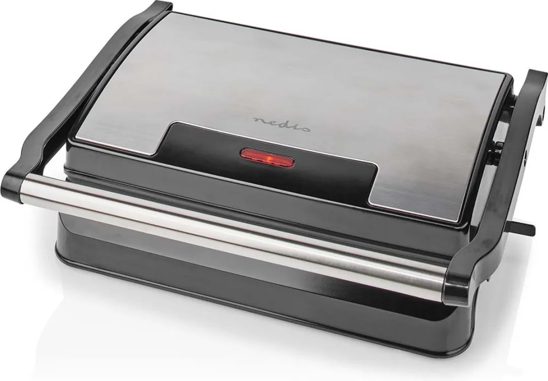 Nedis Contact Grill KAGR111FSR - 700W - Zilver - afbeelding 6 van 6
